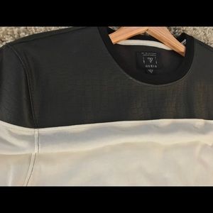 GUESS Men's Faux-Crocodile-Panel T-Shirt